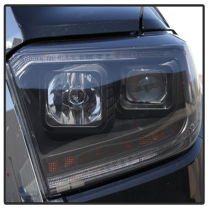 SPYDER xTune 14-17 Toyota Tundra DRL LED Light Bar Proj Headlights - Black Smoke (PRO-JH-TTU14-LB-BSM) 9043031