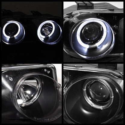Spyder Acura Integra 98-01 Projector Headlights LED Halo -Black High H1 Low 9006