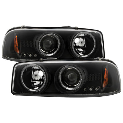 Spyder GMC Sierra 1500/2500/3500 99-06 Projector Headlights LED Halo LED Black