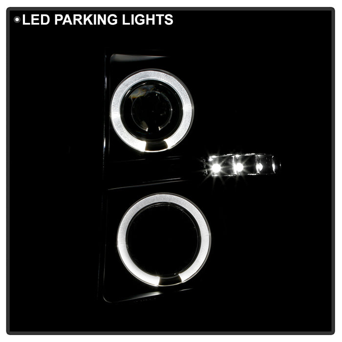 Spyder Chevy Silverado 1500 07-13 Projector Headlights LED Halo LED Blk Pro-Yd-CS07-Hl-Bk
