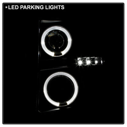 Spyder Chevy Silverado 1500 07-13 Projector Headlights LED Halo LED Blk Pro-Yd-CS07-Hl-Bk