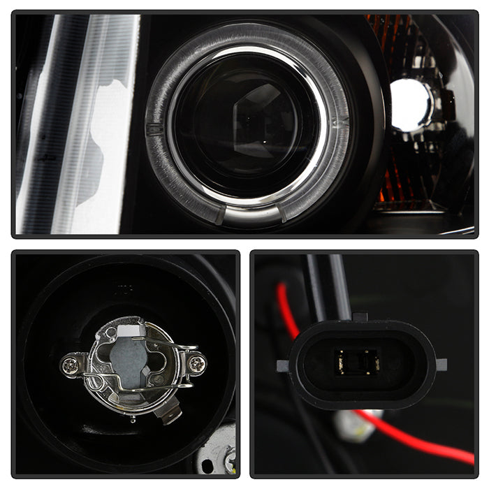 Spyder Chevy Silverado 1500 07-13 Projector Headlights LED Halo LED Blk Pro-Yd-CS07-Hl-Bk