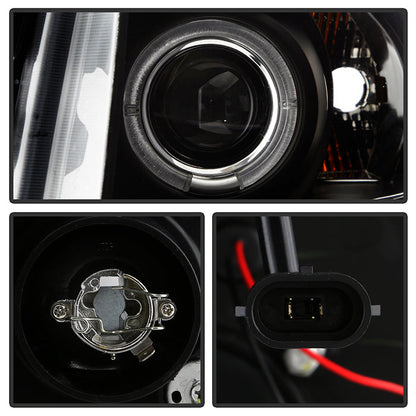 Spyder Chevy Silverado 1500 07-13 Projector Headlights LED Halo LED Blk Pro-Yd-CS07-Hl-Bk