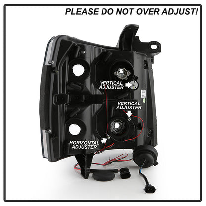 Spyder Chevy Silverado 1500 07-13 Projector Headlights LED Halo LED Blk Pro-Yd-CS07-Hl-Bk