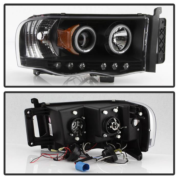 Spyder Dodge Ram 1500 02-05/Ram 2500 03-05 Projector Headlights LED Halo LED Blk