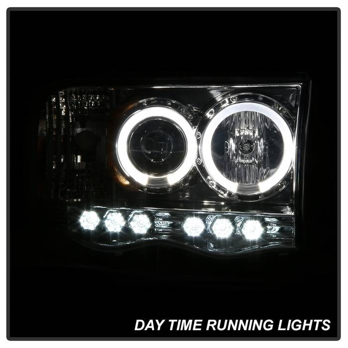 Spyder Dodge Ram 1500 02-05/Ram 2500 03-05 Projector Headlights LED Halo LED Chrm