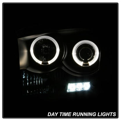 Spyder Dodge Ram 1500 06-08/Ram 2500 06-09 Projector Headlights LED Halo LED Blk