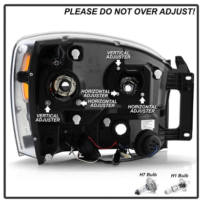 Spyder Dodge Ram 1500 06-08 V2 Projector Headlights - Light Bar DRL - Black (PRO-YD-DR06V2-LB-BK) 5085306