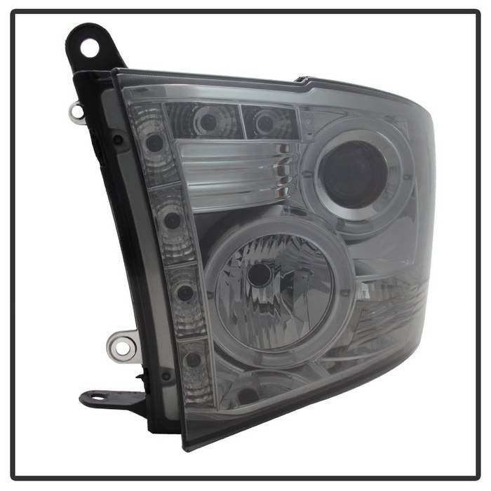 Spyder Dodge Ram 1500 09-14 10-14 Projector Headlights Halogen- LED Halo LED- Smke