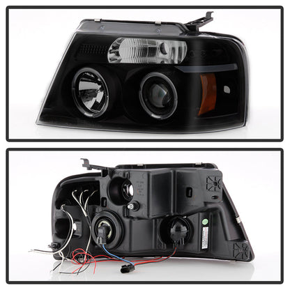 Spyder Ford F150 04-08 Projector Headlights Version 2 LED Halo LED Blk Smke PRO-YD-FF15004-HL-G2-BSM 5078421
