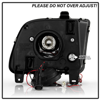 Spyder 05-08 Ford Mustang Projector Headlights V2 w/ LED DRL - Black (PRO-YD-FM05V2-DRL-BK) 5083876