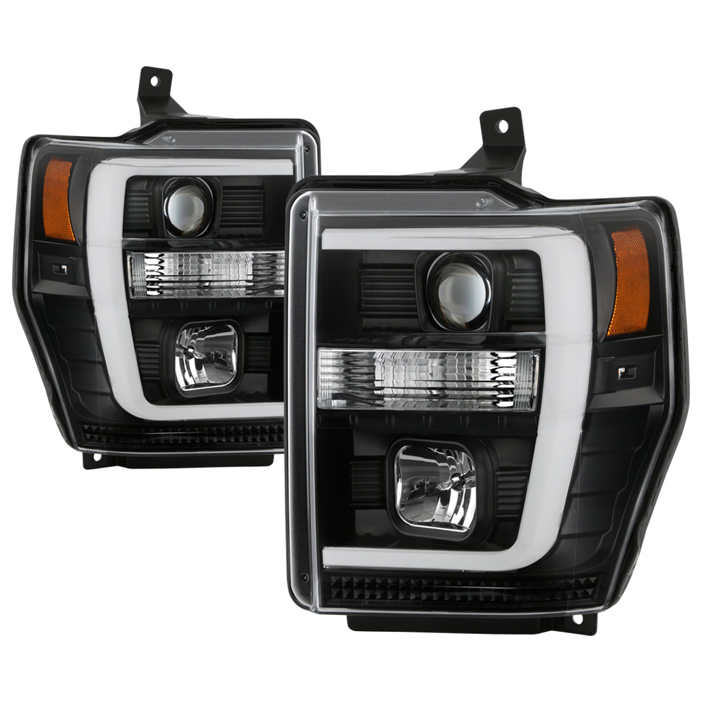 Spyder Ford F-250/350/450 08-10 V2 High-Power LED Headlights-Switch Back-Black