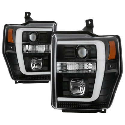 Spyder Ford F-250/350/450 08-10 V2 High-Power LED Headlights-Switch Back-Black
