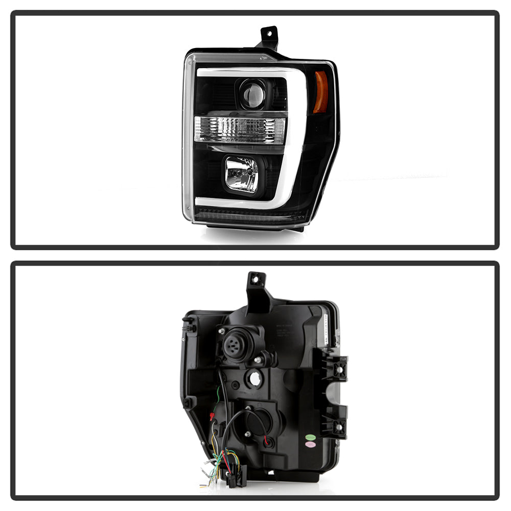 Spyder Ford F-250/350/450 08-10 V2 High-Power LED Headlights-Switch Back-Black