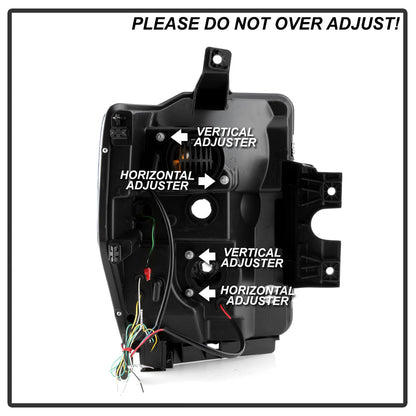 Spyder Ford F-250/350/450 08-10 V2 High-Power LED Headlights-Switch Back-Black