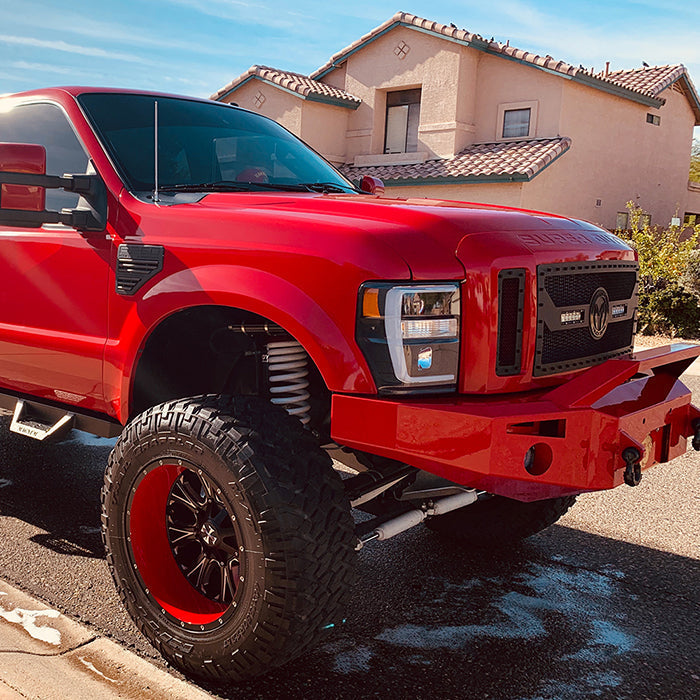 Spyder 08-10 Ford F-250 Projector Headlights V2 - Light Bar DRL LED