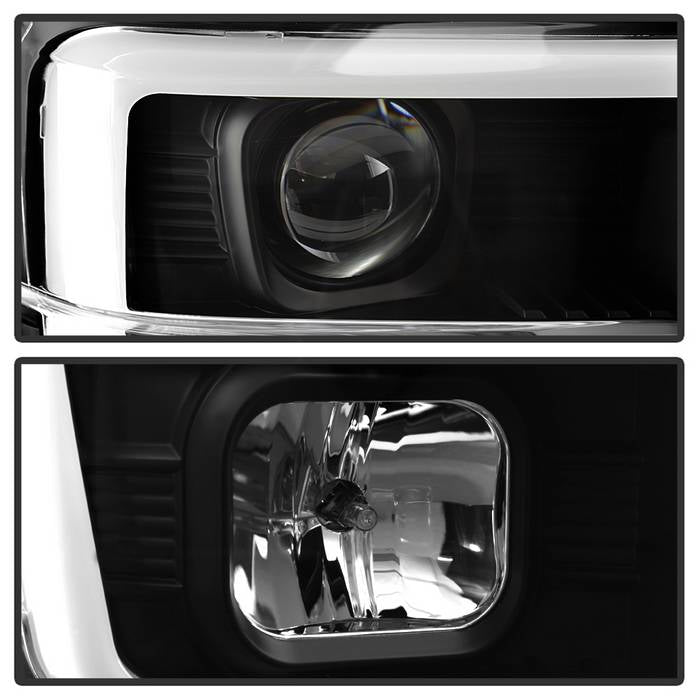 Spyder 08-10 Ford F-250 Projector Headlights V2 - Light Bar DRL LED