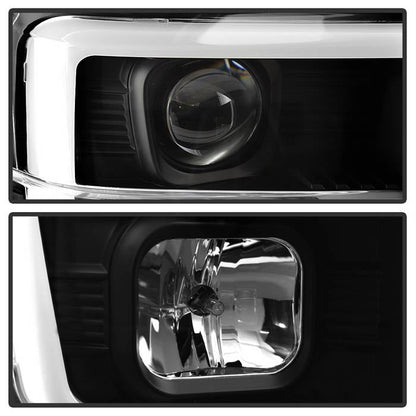 Spyder 08-10 Ford F-250 Projector Headlights V2 - Light Bar DRL LED