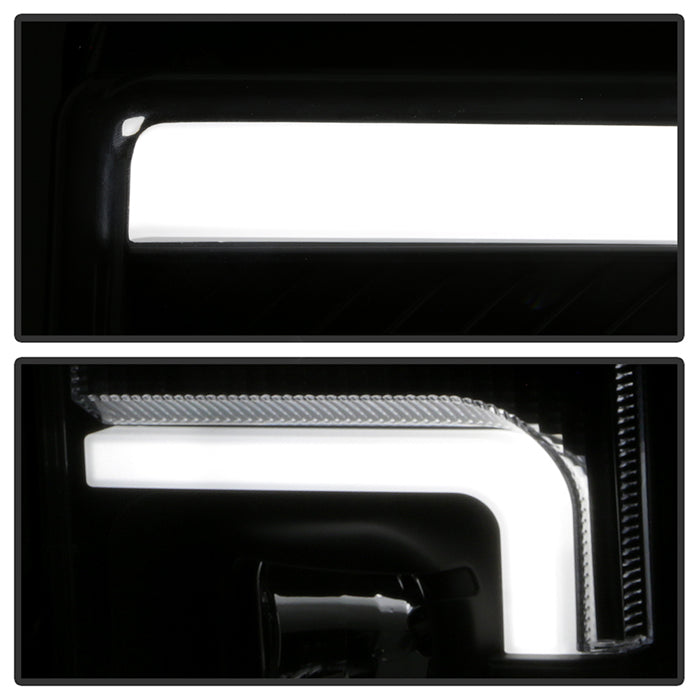 Spyder 17-18 Ford F250/F350/F450 Halogen Model Only -White Light Bar- Black