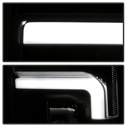 Spyder 17-18 Ford F250/F350/F450 Halogen Model Only -White Light Bar- Black