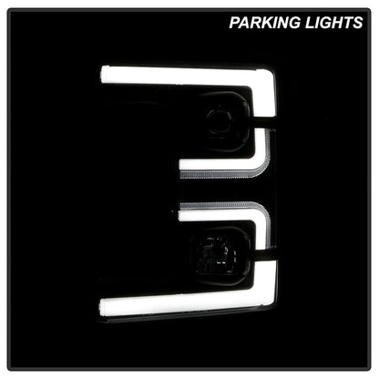 Spyder 17-18 Ford F250/F350/F450 Halogen Model Only -White Light Bar- Black
