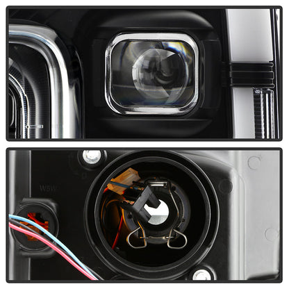 Spyder 17-18 Ford F250/F350/F450 Halogen Model Only -White Light Bar- Black