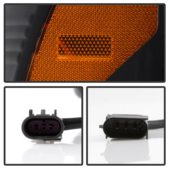 Spyder 17-18 Ford F250/F350/F450 Halogen Model Only -White Light Bar- Black