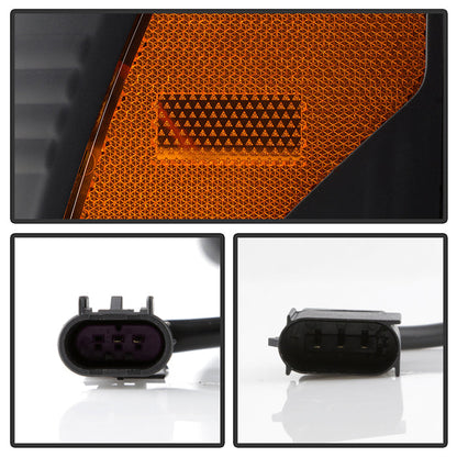 Spyder 17-18 Ford F250/F350/F450 Halogen Model Only -White Light Bar- Black