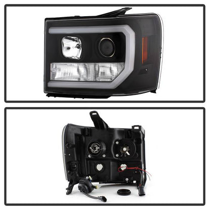 Spyder GMC Sierra 1500/2500/3500 07-13 V2 Projector Headlights- Black PRO-YD-GS07V2-LBDRL-BK 5083630