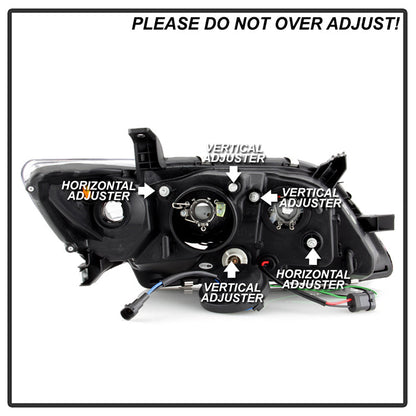 Spyder Toyota Camry 07-09 Projector Headlights DRL Black High H1 Low H7 PRO-YD-TCAM07-DRL-BK 5039422