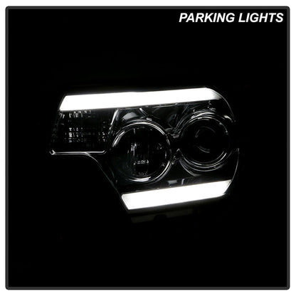 Spyder Toyota Tacoma 12-16 Projector Headlights Light Bar DRL Smoke Pro-Yd-TT12-Lbdrl-Sm