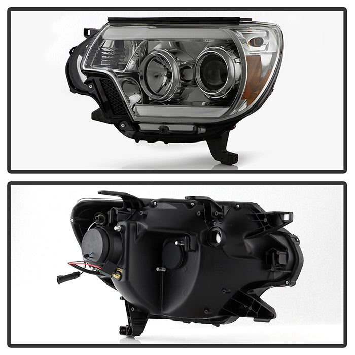 Spyder Toyota Tacoma 12-16 Projector Headlights Light Bar DRL Smoke Pro-Yd-TT12-Lbdrl-Sm