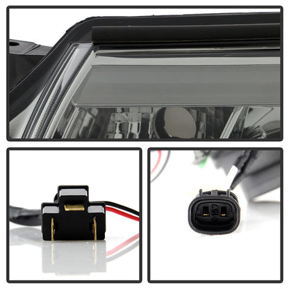 Spyder Toyota Tacoma 12-16 Projector Headlights Light Bar DRL Smoke Pro-Yd-TT12-Lbdrl-Sm