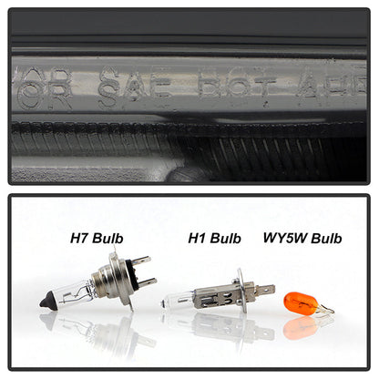 Spyder Toyota Tacoma 12-16 Projector Headlights Light Bar DRL Smoke Pro-Yd-TT12-Lbdrl-Sm
