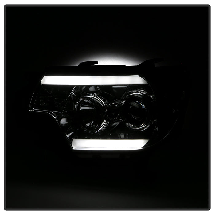 Spyder Toyota Tacoma 12-16 Projector Headlights Light Bar DRL Smoke Pro-Yd-TT12-Lbdrl-Sm