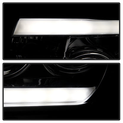 Spyder Toyota Tacoma 12-16 Projector Headlights Light Bar DRL Smoke Pro-Yd-TT12-Lbdrl-Sm