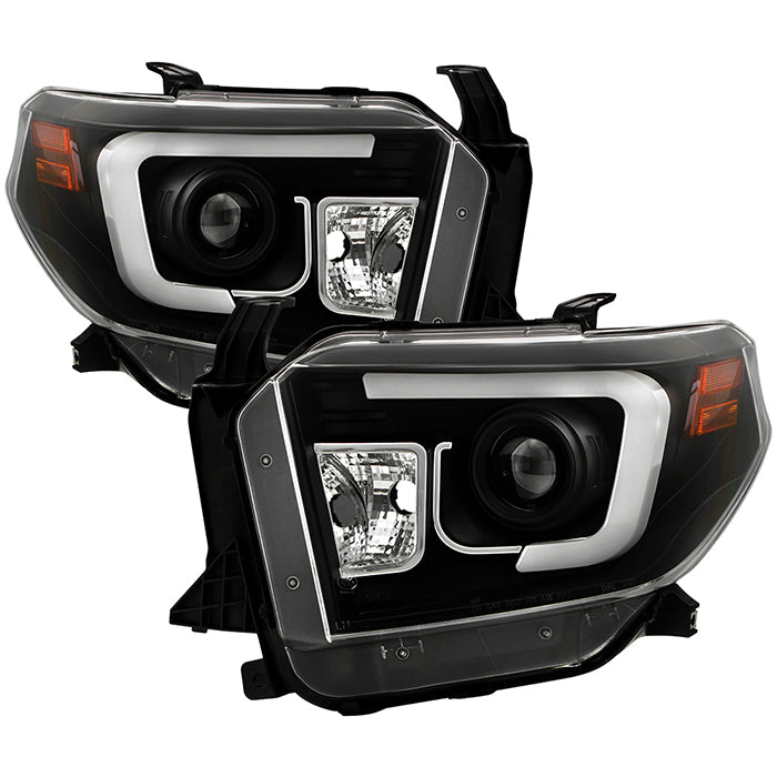 Spyder Toyota Tundra 2014-2016 Projector Headlights Light Bar DRL Black