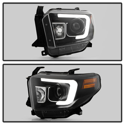 Spyder Toyota Tundra 2014-2016 Projector Headlights Light Bar DRL Black