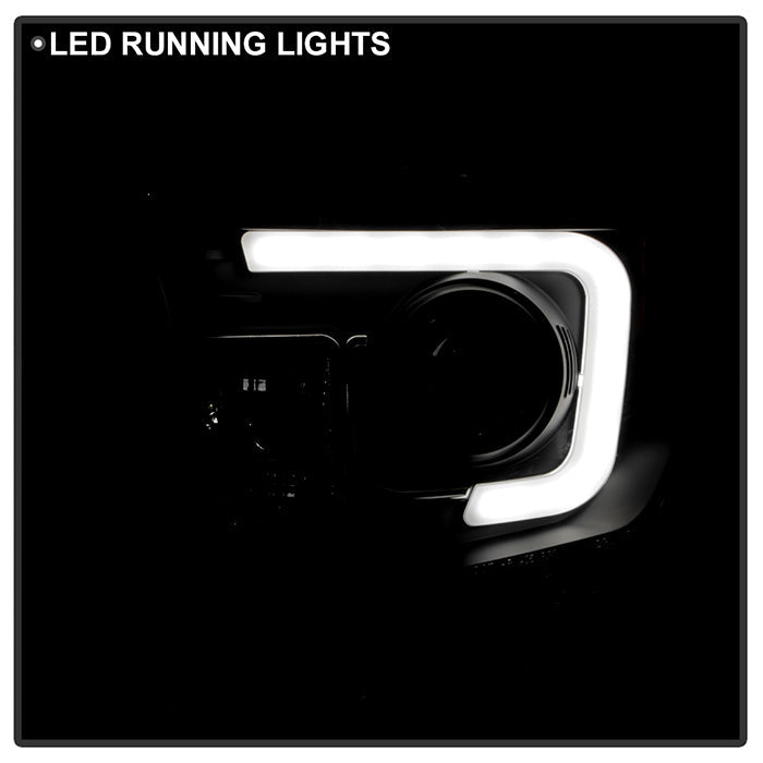 Spyder Toyota Tundra 2014-2016 Projector Headlights Light Bar DRL Black