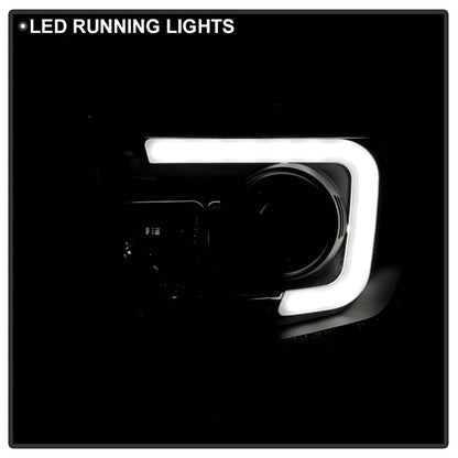 Spyder Toyota Tundra 2014-2016 Projector Headlights Light Bar DRL Black