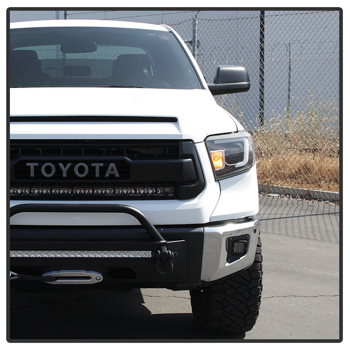 Spyder Toyota Tundra 2014-2016 Projector Headlights Light Bar DRL Black