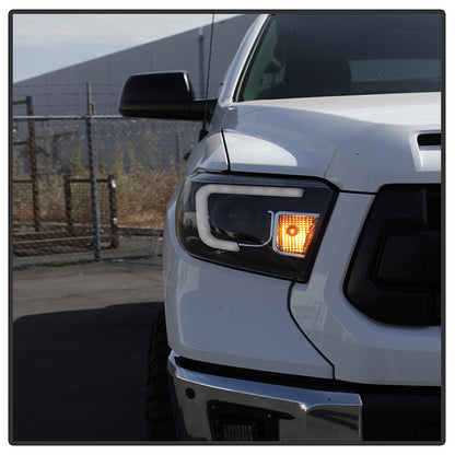 Spyder Toyota Tundra 2014-2016 Projector Headlights Light Bar DRL Black