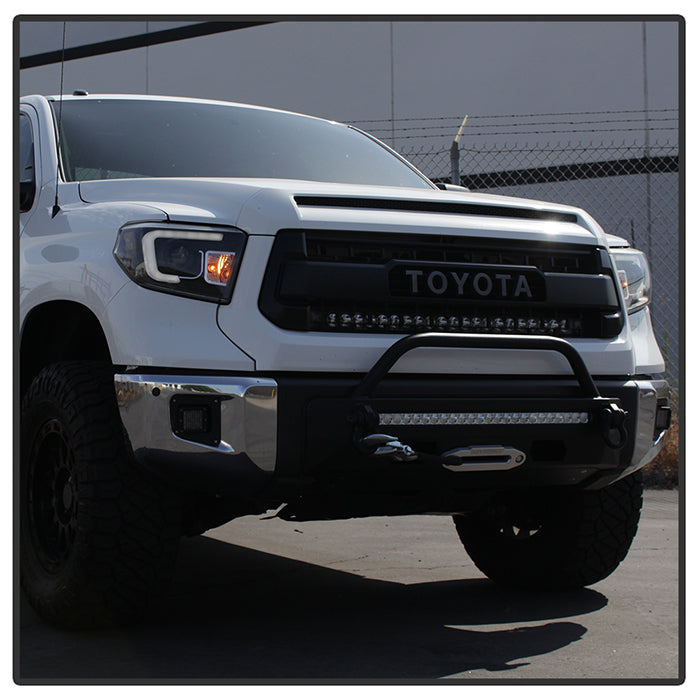 Spyder Toyota Tundra 2014-2016 Projector Headlights Light Bar DRL Black