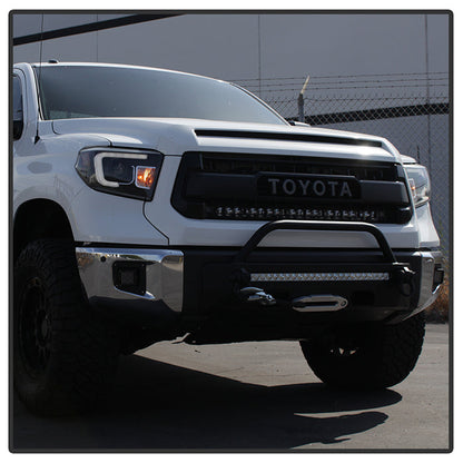 Spyder Toyota Tundra 2014-2016 Projector Headlights Light Bar DRL Black