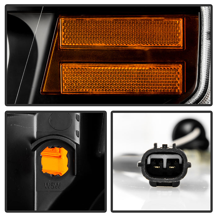 Spyder Toyota Tundra 2014-2016 Projector Headlights Light Bar DRL Black
