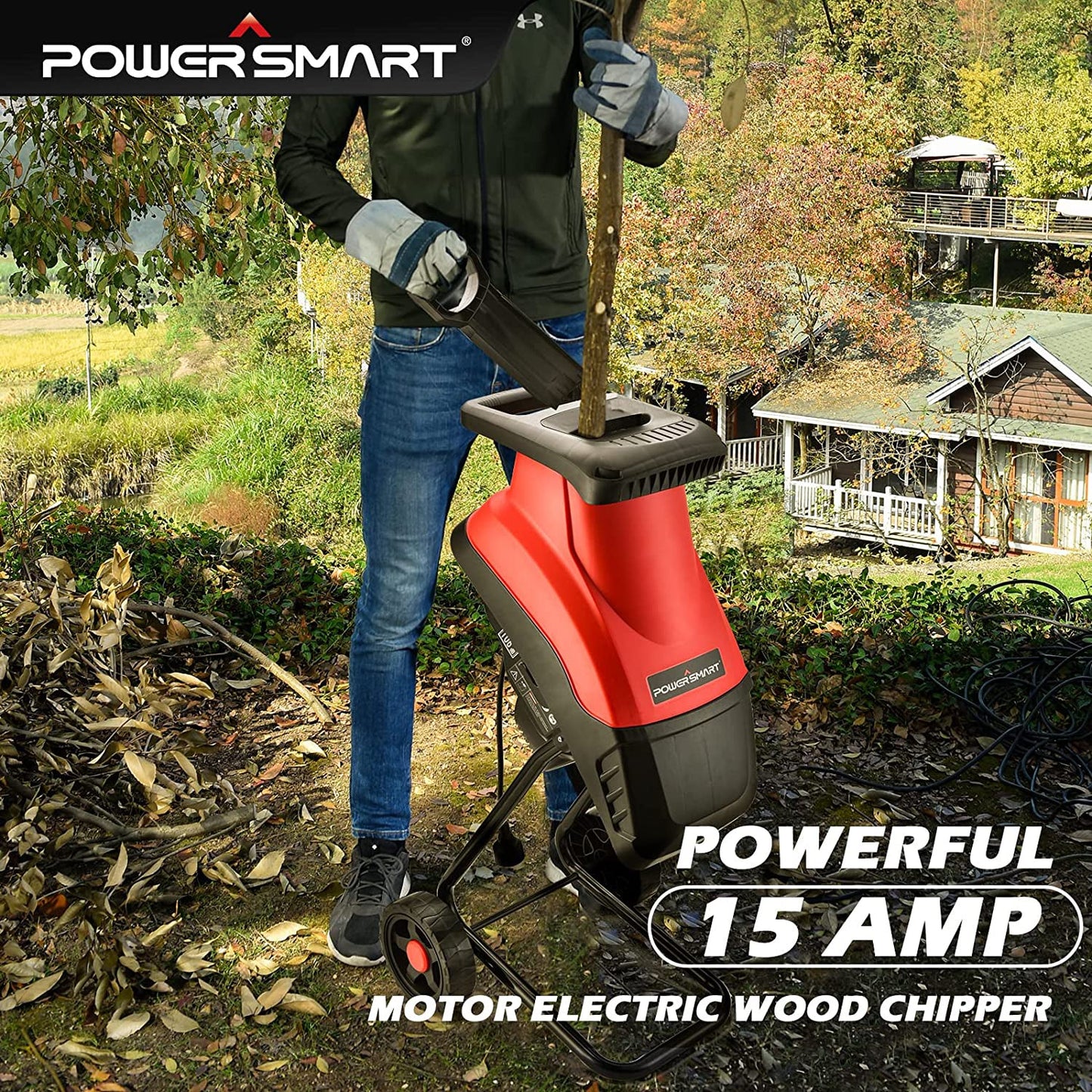 PowerSmart 15Amp Electric Wood Chipper PS10