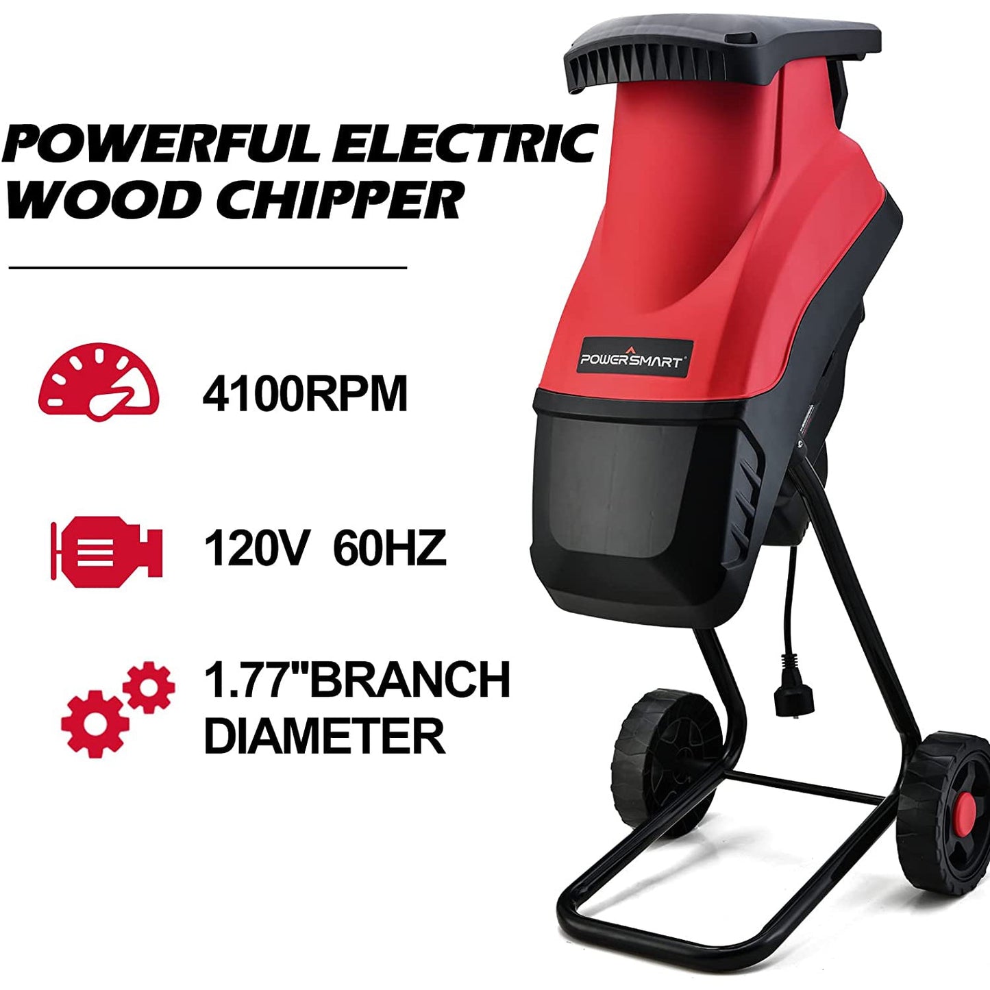 PowerSmart 15Amp Electric Wood Chipper PS10