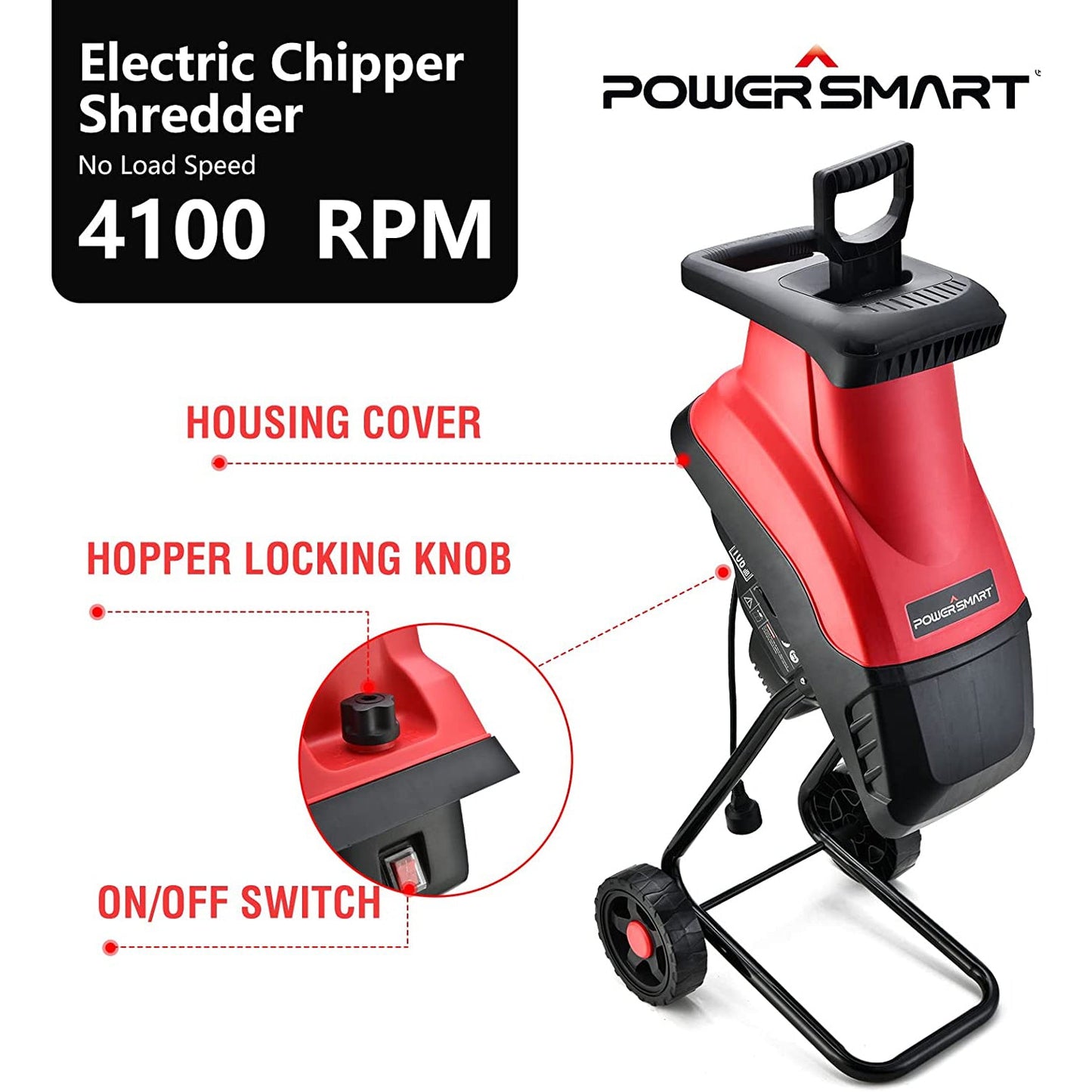 PowerSmart 15Amp Electric Wood Chipper PS10