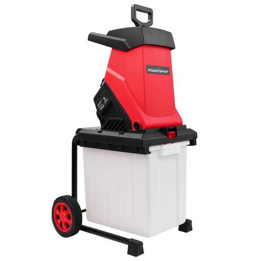 PowerSmart 15Amp Electric Wood Chipper Leaf Mulcher w/ Collection Bin PS12A
