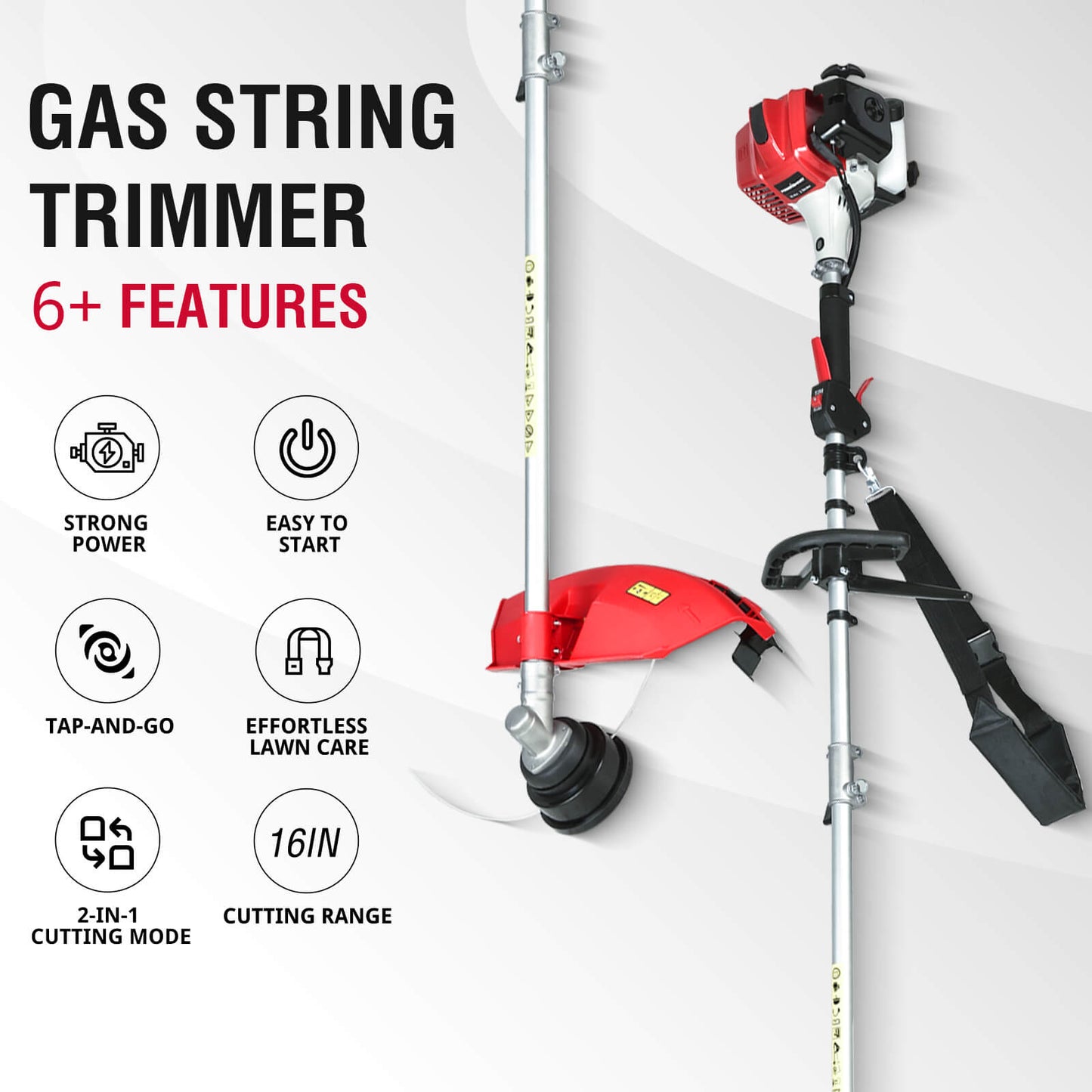 PowerSmart 22" 170cc Gas Self-Propelled 3-in-1 Lawn Mower & String Trimmer